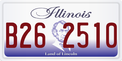 IL license plate B262510