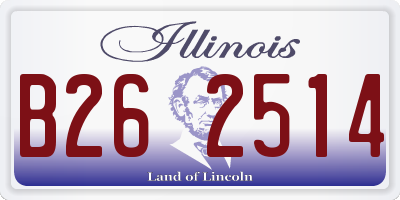 IL license plate B262514