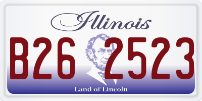 IL license plate B262523