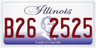 IL license plate B262525