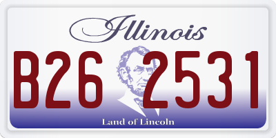 IL license plate B262531