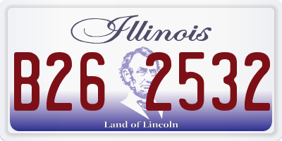 IL license plate B262532