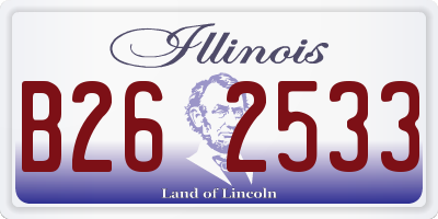 IL license plate B262533