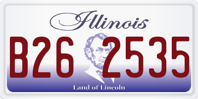 IL license plate B262535