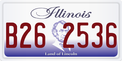 IL license plate B262536