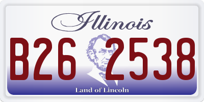 IL license plate B262538