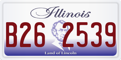 IL license plate B262539