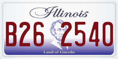 IL license plate B262540
