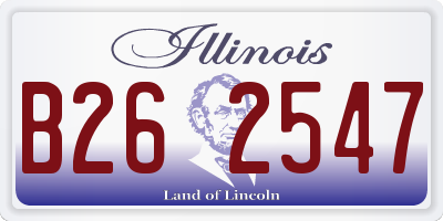 IL license plate B262547