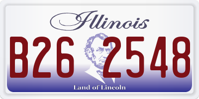 IL license plate B262548