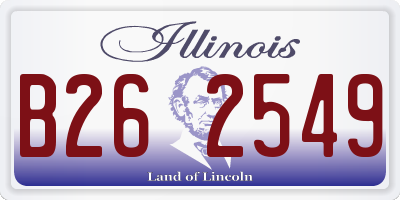IL license plate B262549