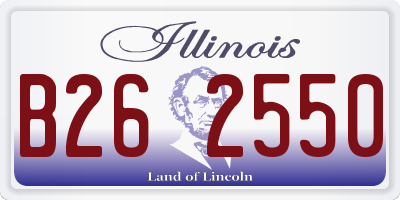 IL license plate B262550