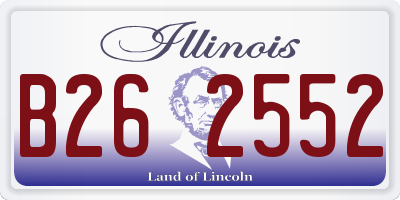 IL license plate B262552