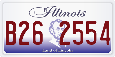 IL license plate B262554