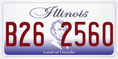 IL license plate B262560
