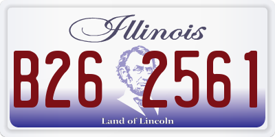 IL license plate B262561