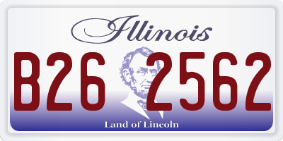 IL license plate B262562