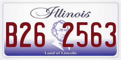 IL license plate B262563