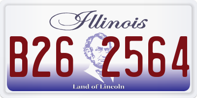 IL license plate B262564