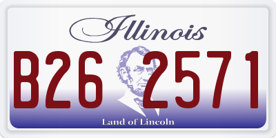 IL license plate B262571