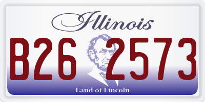IL license plate B262573