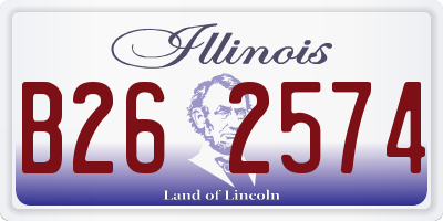 IL license plate B262574