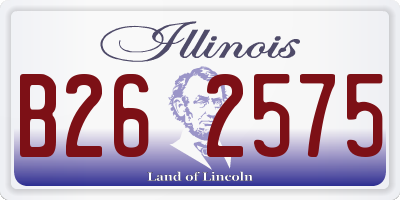 IL license plate B262575