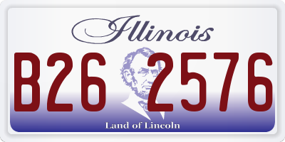 IL license plate B262576