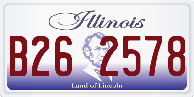 IL license plate B262578