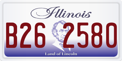 IL license plate B262580