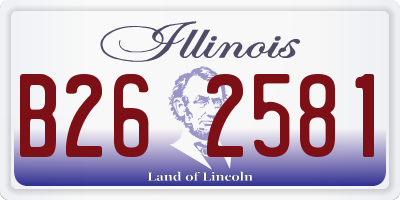IL license plate B262581