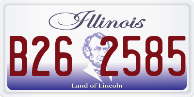 IL license plate B262585