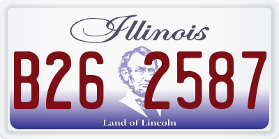 IL license plate B262587