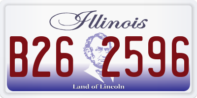 IL license plate B262596
