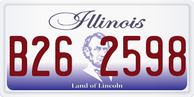 IL license plate B262598