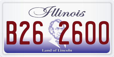 IL license plate B262600