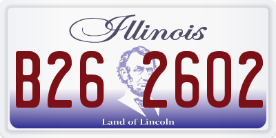 IL license plate B262602