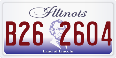 IL license plate B262604