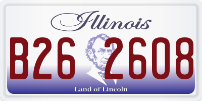 IL license plate B262608