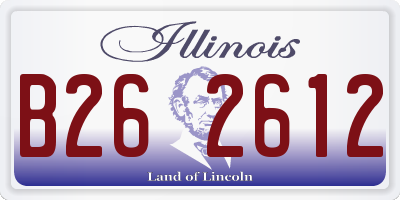 IL license plate B262612