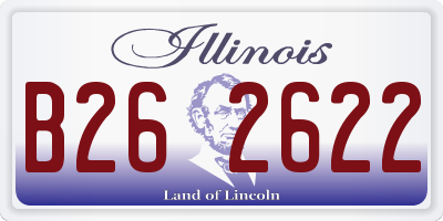 IL license plate B262622