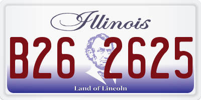IL license plate B262625