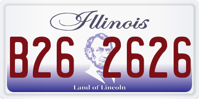 IL license plate B262626
