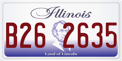 IL license plate B262635