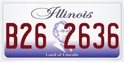 IL license plate B262636
