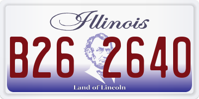 IL license plate B262640