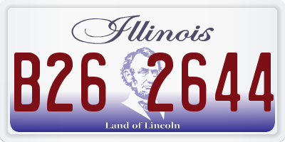 IL license plate B262644