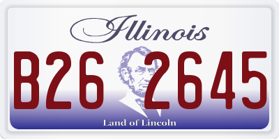 IL license plate B262645