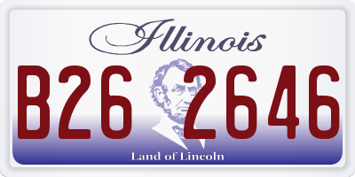 IL license plate B262646