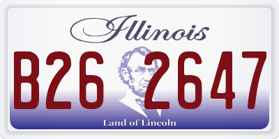 IL license plate B262647